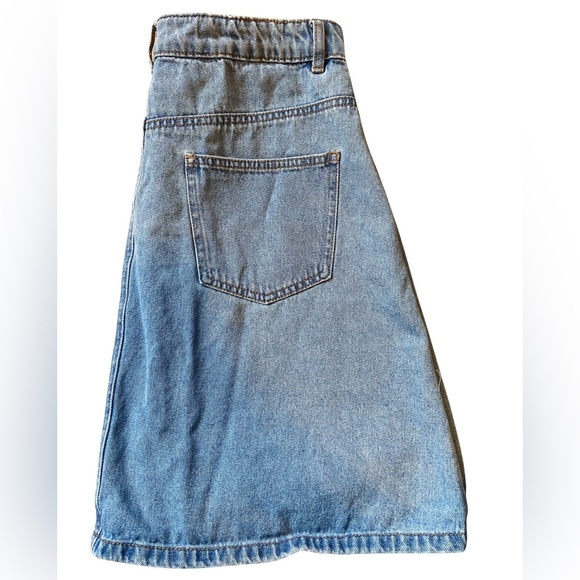 Noisy May Denim Button-Front A-Line Skirt - Picture 5 of 6